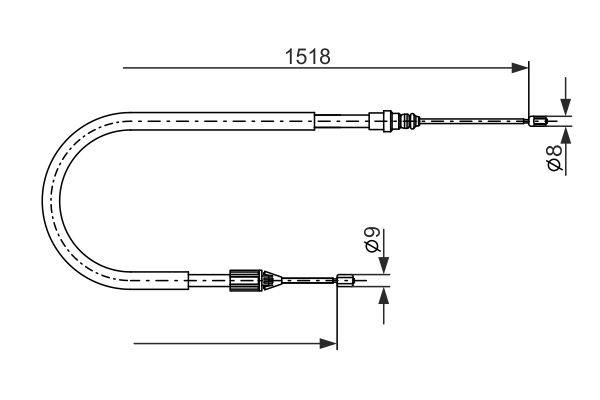 Cablu, frana de parcare stanga (1987482871 BOSCH) RENAULT