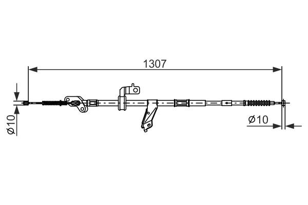 Cablu, frana de parcare stanga (1987482901 BOSCH) TOYOTA