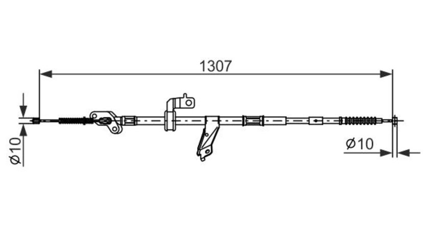 Cablu, frana de parcare stanga (1987482901 BOSCH) TOYOTA