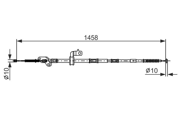 Cablu, frana de parcare stanga (1987482903 BOSCH) TOYOTA