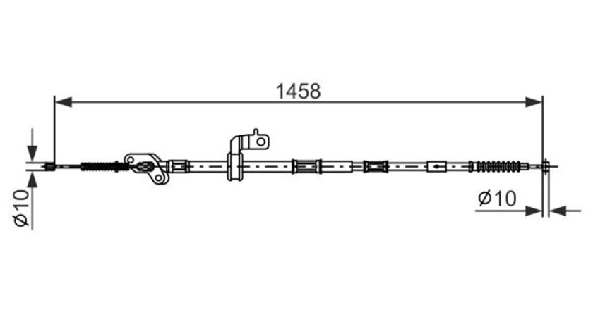 Cablu, frana de parcare stanga (1987482903 BOSCH) TOYOTA