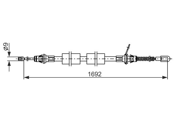Cablu, frana de parcare stanga (1987482925 BOSCH) CHRYSLER