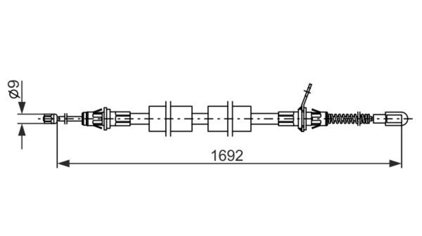Cablu, frana de parcare stanga (1987482925 BOSCH) CHRYSLER