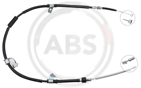 Cablu, frana de parcare stanga (K11437 ABS) MITSUBISHI