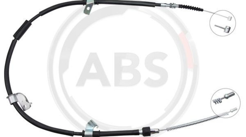 Cablu, frana de parcare stanga (K11437 ABS) MITSUBISHI