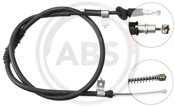 Cablu, frana de parcare stanga (K14797 ABS) MITSUBISHI