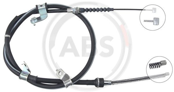 Cablu, frana de parcare stanga (K14967 ABS) MITSUBISHI