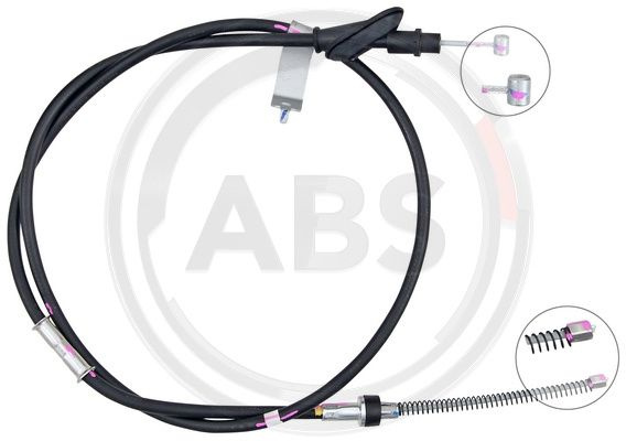 Cablu, frana de parcare stanga (K19049 ABS) MITSUBISHI