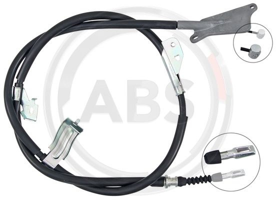 Cablu, frana de parcare stanga (K19887 ABS) NISSAN
