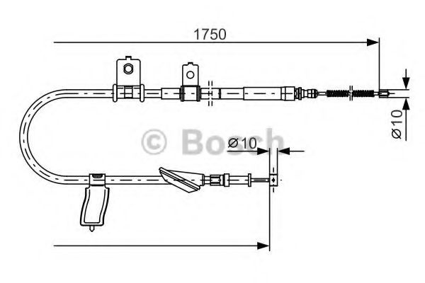 Cablu, frana de parcare SUBARU LEGACY IV (BL, BP) (2003 - 2016) BOSCH 1 987 482 351 piesa NOUA