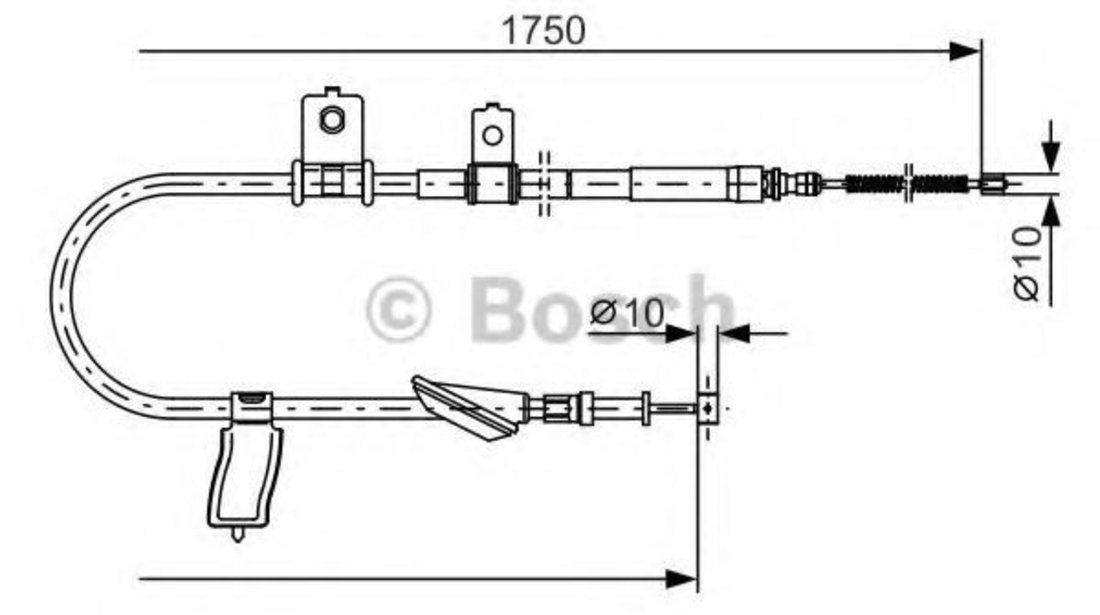 Cablu, frana de parcare SUBARU LEGACY V (BM, BR) (2009 - 2016) BOSCH 1 987 482 351 piesa NOUA