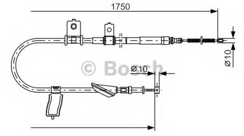 Cablu, frana de parcare SUBARU LEGACY V Combi (BM, BR) (2009 - 2016) BOSCH 1 987 482 351 piesa NOUA