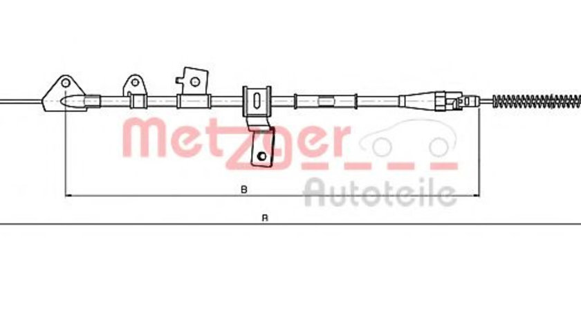 Cablu, frana de parcare SUZUKI ALTO (HA25, HA35) (2009 - 2016) METZGER 17.5069 piesa NOUA