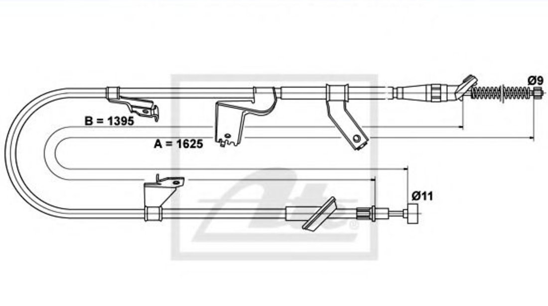 Cablu, frana de parcare SUZUKI SWIFT III (MZ, EZ) (2005 - 2016) ATE 24.3727-2005.2 piesa NOUA