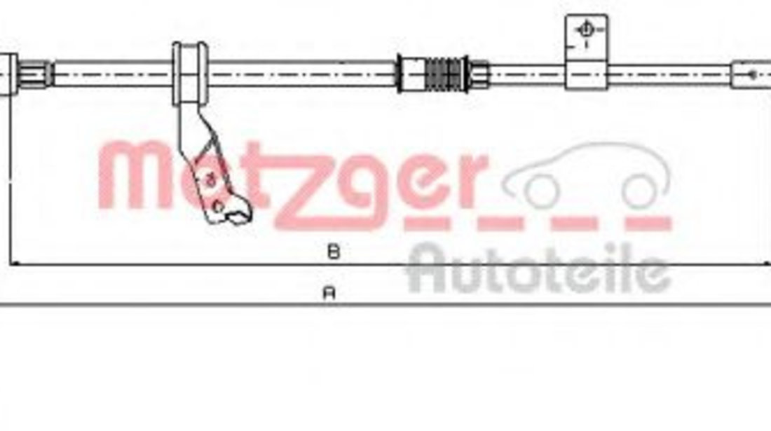 Cablu, frana de parcare TOYOTA AVENSIS Combi (T25) (2003 - 2008) METZGER 17.1481 piesa NOUA