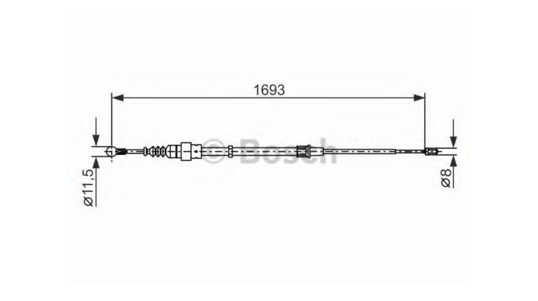 Cablu, frana de parcare Volkswagen VW GOLF V (1K1) 2003-2009 #3 1987477698