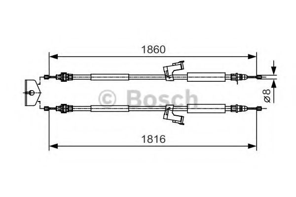 Cablu, frana de parcare VOLVO C30 (2006 - 2012) BOSCH 1 987 482 019 piesa NOUA