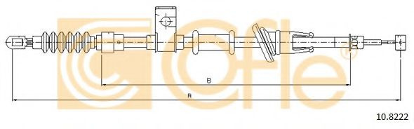 Cablu, frana de parcare VOLVO S40 I (VS) (1995 - 2004) COFLE 10.8222 piesa NOUA