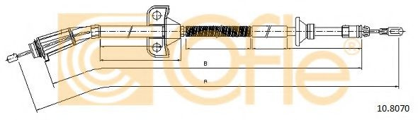 Cablu, frana de parcare VOLVO V70 II (SW) (2000 - 2007) COFLE 10.8070 piesa NOUA
