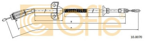 Cablu, frana de parcare VOLVO V70 II (SW) (2000 - 2007) COFLE 10.8070 piesa NOUA