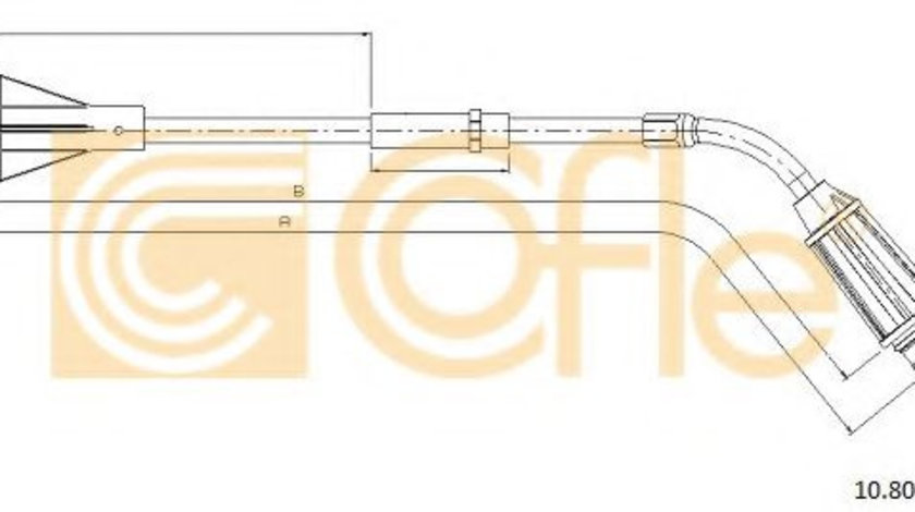 Cablu, frana de parcare VOLVO V70 III (BW) (2007 - 2016) COFLE 10.8072 piesa NOUA