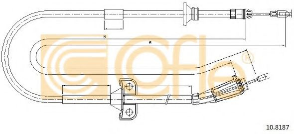 Cablu, frana de parcare VOLVO XC90 I (2002 - 2016) COFLE 10.8187 piesa NOUA