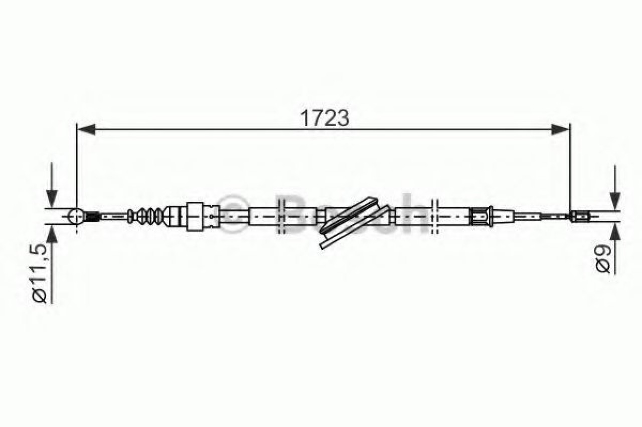 Cablu, frana de parcare VW BORA (1J2) (1998 - 2005) BOSCH 1 987 477 686 piesa NOUA