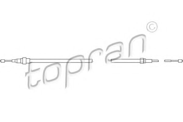 Cablu, frana de parcare VW BORA (1J2) (1998 - 2005) TOPRAN 108 333 piesa NOUA