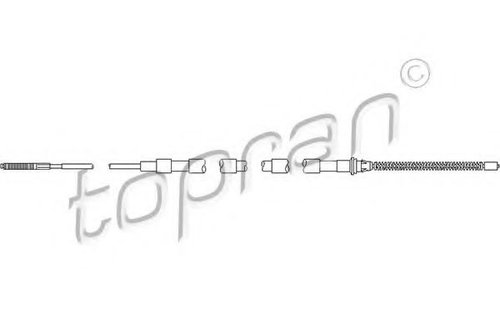 Cablu, frana de parcare VW CADDY II Combi (9K9B) (1995 - 2004) TOPRAN 110 990 piesa NOUA