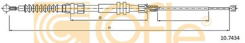 Cablu, frana de parcare VW CADDY III Caroserie (2KA, 2KH, 2CA, 2CH) (2004 - 2016) COFLE 10.7434 pies...