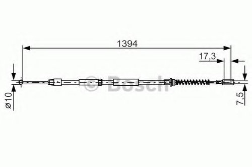Cablu, frana de parcare VW CRAFTER 30-50 caroserie (2E) (2006 - 2016) BOSCH 1 987 482 033 piesa NOUA