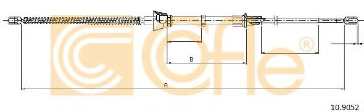 Cablu, frana de parcare VW FOX (5Z1, 5Z3) (2003 - 2016) COFLE 10.9052 piesa NOUA
