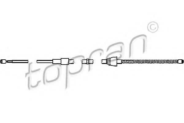 Cablu, frana de parcare VW FOX (5Z1, 5Z3) (2003 - 2016) TOPRAN 111 212 piesa NOUA