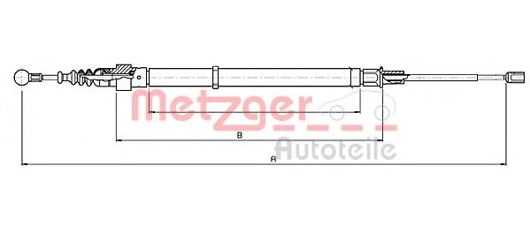 Cablu, frana de parcare VW FOX (5Z1, 5Z3) (2003 - 2016) METZGER 10.7139 piesa NOUA