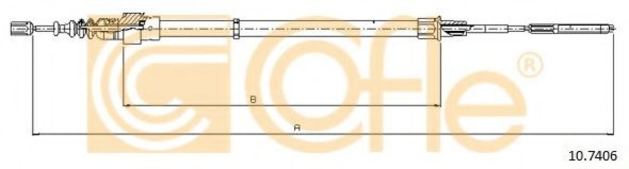 Cablu, frana de parcare VW GOLF III (1H1) (1991 - 1998) COFLE 10.7406 piesa NOUA