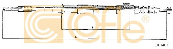 Cablu, frana de parcare VW GOLF III (1H1) (1991 - 1998) COFLE 10.7403 piesa NOUA