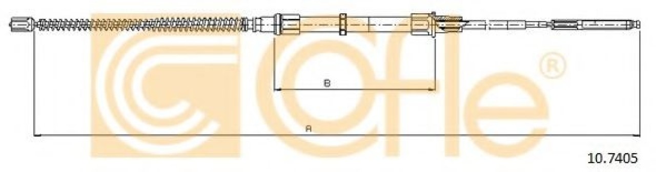 Cablu, frana de parcare VW GOLF III (1H1) (1991 - 1998) COFLE 10.7405 piesa NOUA