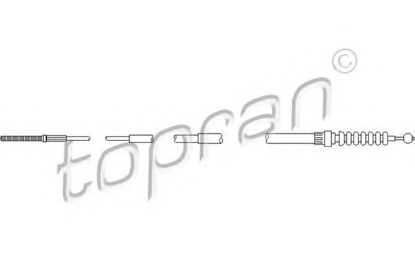 Cablu, frana de parcare VW GOLF III (1H1) (1991 - 1998) TOPRAN 103 063 piesa NOUA