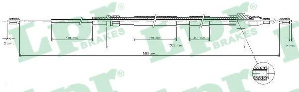 Cablu, frana de parcare VW GOLF IV (1J1) (1997 - 2005) LPR C0936B piesa NOUA