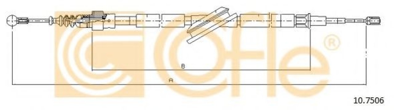 Cablu, frana de parcare VW GOLF IV (1J1) (1997 - 2005) COFLE 10.7506 piesa NOUA