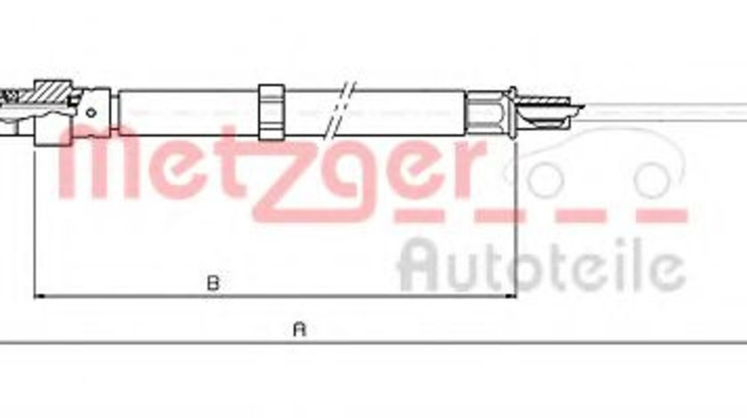 Cablu, frana de parcare VW GOLF IV (1J1) (1997 - 2005) METZGER 10.7508 piesa NOUA