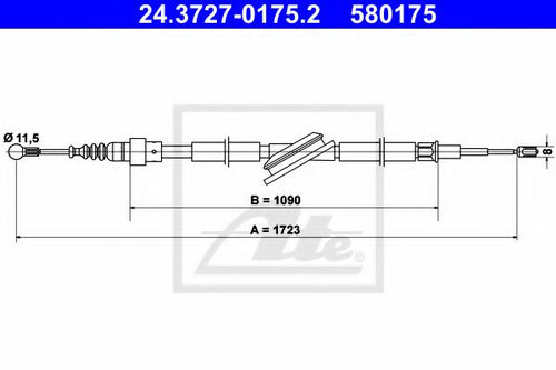 Cablu, frana de parcare VW GOLF IV Variant (1J5) (1999 - 2006) ATE 24.3727-0175.2 piesa NOUA