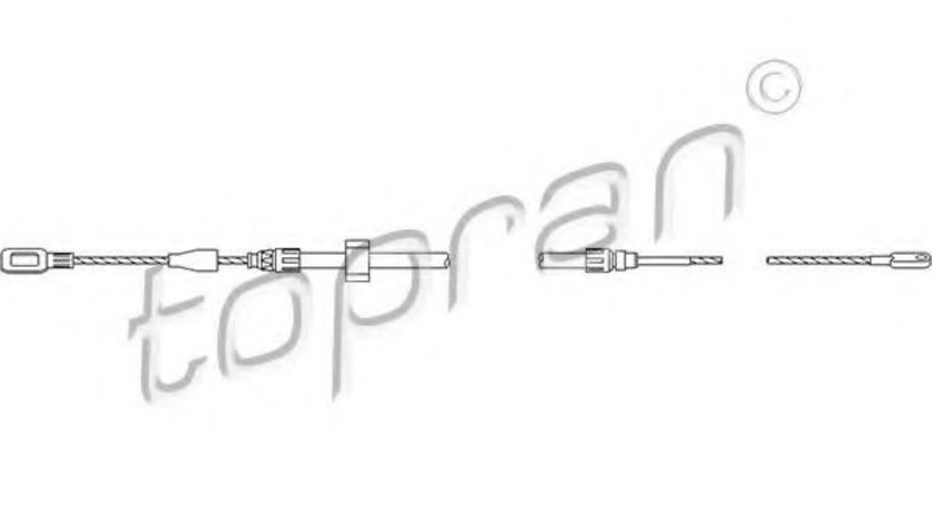 Cablu, frana de parcare VW LT II caroserie (2DA, 2DD, 2DH) (1996 - 2006) TOPRAN 109 812 piesa NOUA