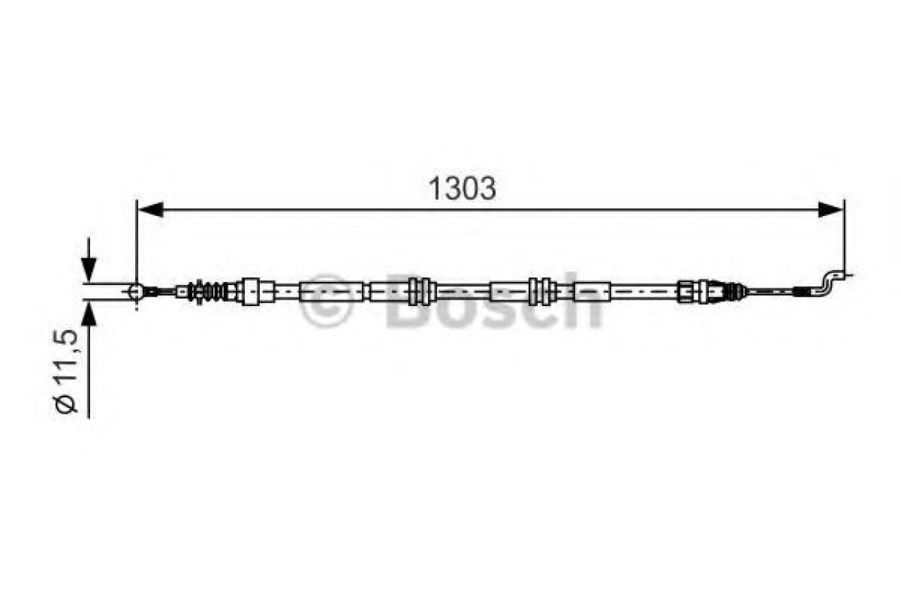 Cablu, frana de parcare VW MULTIVAN VI (SGF, SGM, SGN) (2015 - 2016) BOSCH 1 987 477 260 piesa NOUA