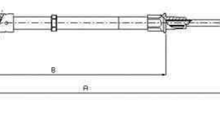 Cablu, frana de parcare VW NEW BEETLE (9C1, 1C1) ADRIAUTO AD550261