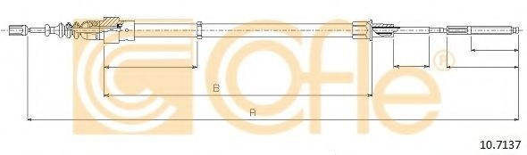 Cablu, frana de parcare VW POLO (6N1) (1994 - 1999) COFLE 10.7137 piesa NOUA