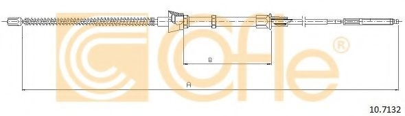 Cablu, frana de parcare VW POLO (6N1) (1994 - 1999) COFLE 10.7132 piesa NOUA