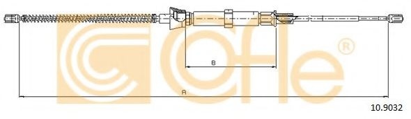 Cablu, frana de parcare VW POLO (9N) (2001 - 2012) COFLE 10.9032 piesa NOUA