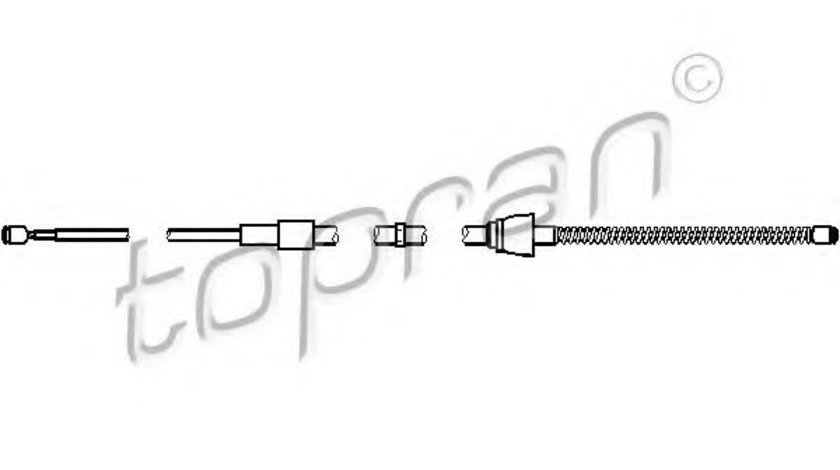 Cablu, frana de parcare VW POLO (9N) (2001 - 2012) TOPRAN 111 212 piesa NOUA
