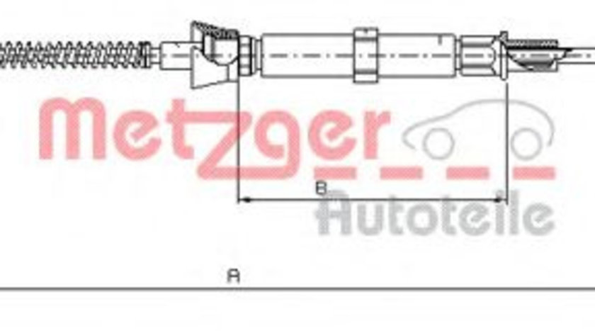 Cablu, frana de parcare VW POLO (9N) (2001 - 2012) METZGER 10.9032 piesa NOUA